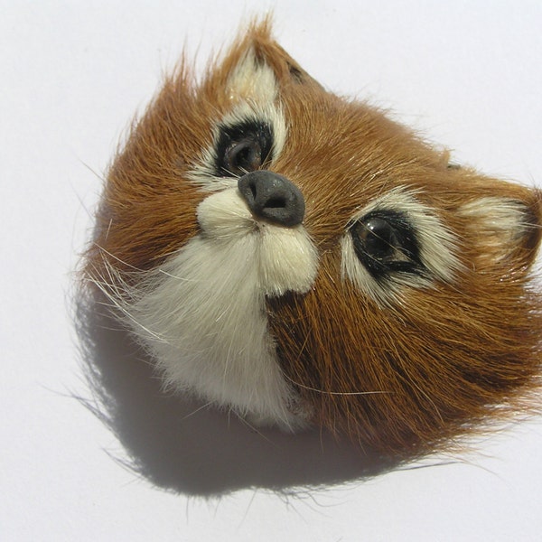 RESERVED Vintage Fox  pin Brooch . Glass Eyes  Jewelry