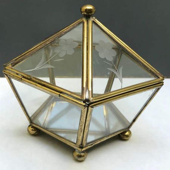 Vanity Box Jewelry Box Clear Glass Box Display C… Gem