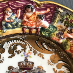 Placa de gabinete de porcelana armial de Capo antiguo Di | Etsy