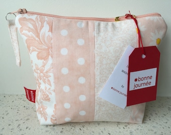 Purse, cosmetic bag, bag, bonnejourneenz, makeup bag, gift, cotton, washable, patchwork, travel accessories, toilet bag, bonne journee