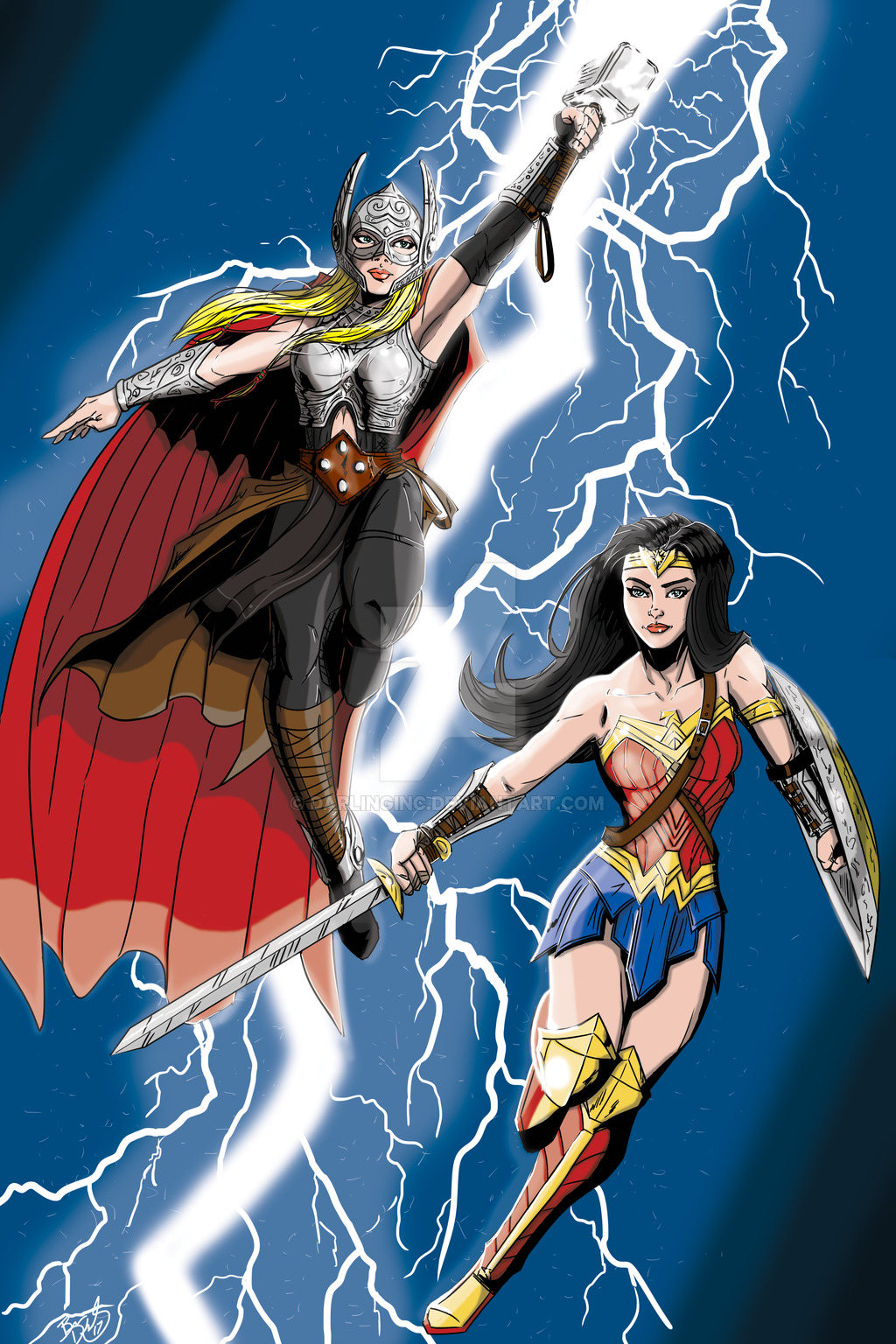 Thor and Wonder Woman Etsy