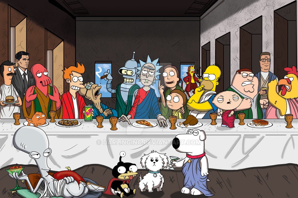 Last Supper Cartoon - Etsy Last Supper Cartoon - Etsy