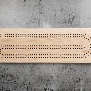 2 Track Custom Cribbage Board, Crib Board with Peg Storage and Deck of Cards for 2 Players, Birthday Gift for Mom Dad Mothers or Fathers Day