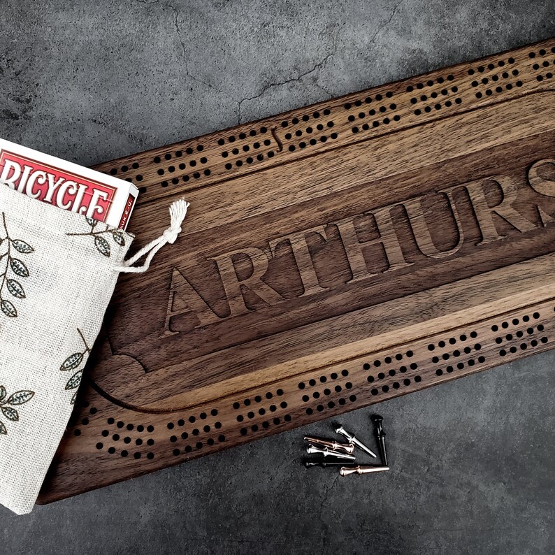 Cribbage Board Personalized Wooden Crib Board Gift for Card Etsy Canada