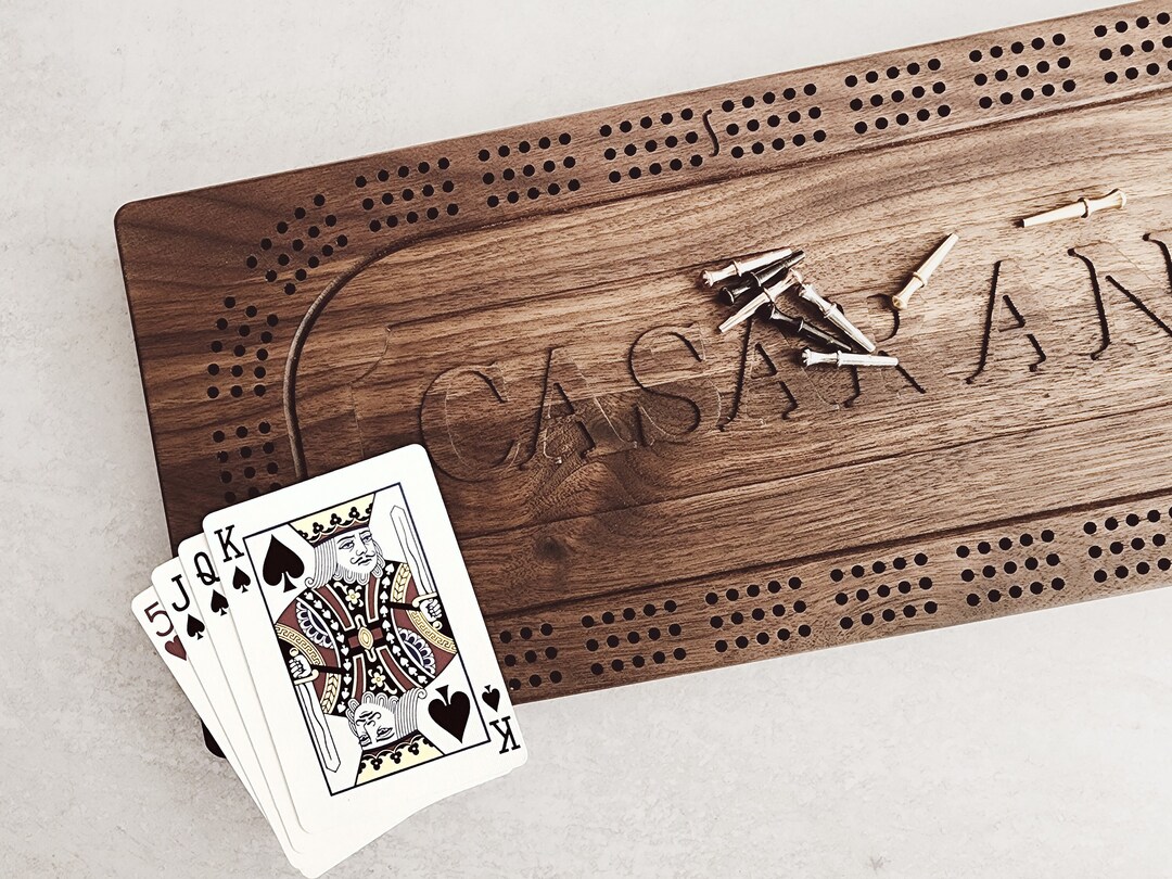 Cribbage Board, Personalized Crib Board, Gift for Card Players, Board