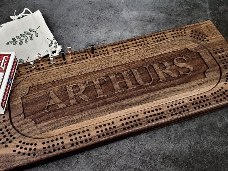 Cribbage Board Personalized Wooden Crib Board Gift for Card Etsy Canada
