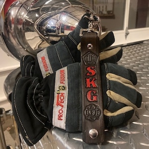 Firefighter Leather Glove Tamer, fire glove strap, leather glove holder
