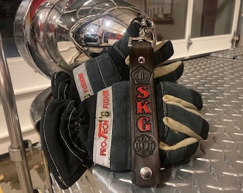 Firefighter Leather Glove Tamer, fire glove strap, leather glove holder