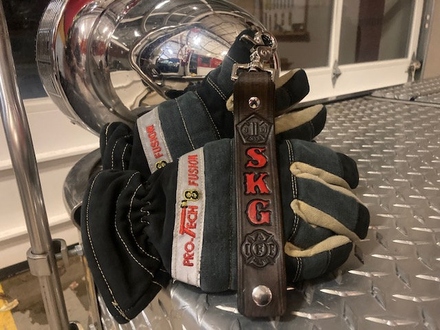 Firefighter Leather Glove Tamer, fire glove strap, leather glove holder