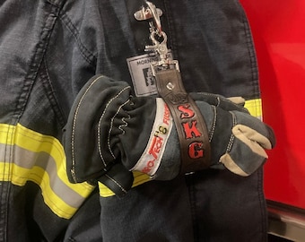Dark Brown Firefighter Leather glove strap or tamer