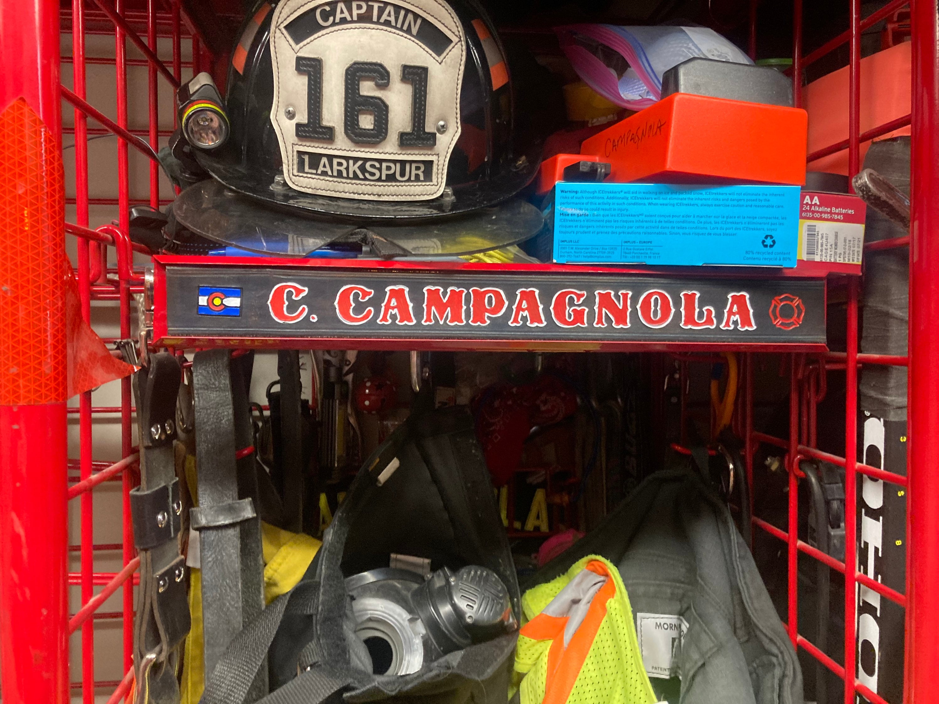 Firefighter Locker Name Plate, leather identification tag to place on locker or storage area for quick and easy identification