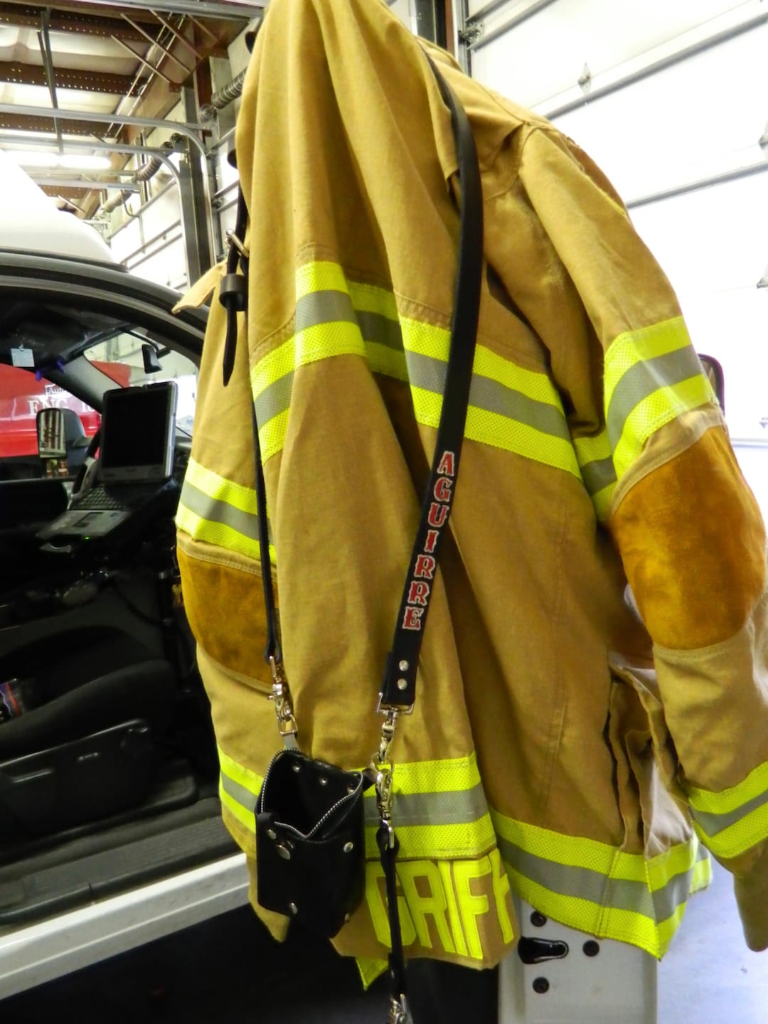 Fire Radio Strap With Bucket, Firefighter Radio Holder With Custom