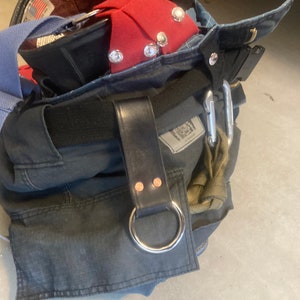 Firefighter tool ring glove ring to hang tools and glove straps from