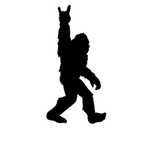 Yeti Sasquatch big foot rock on sticker