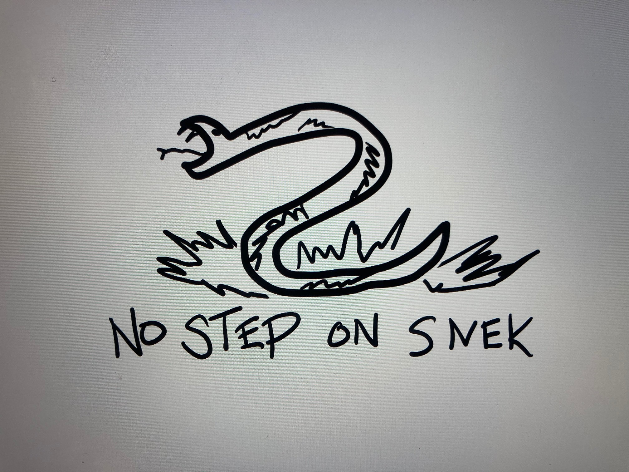 No Step on Snek Don't Tread on Me Custom and Funny Vinyl Sticker 