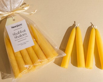 Beeswax Shabbat Candles for Shabbos, Passover, Pesach
