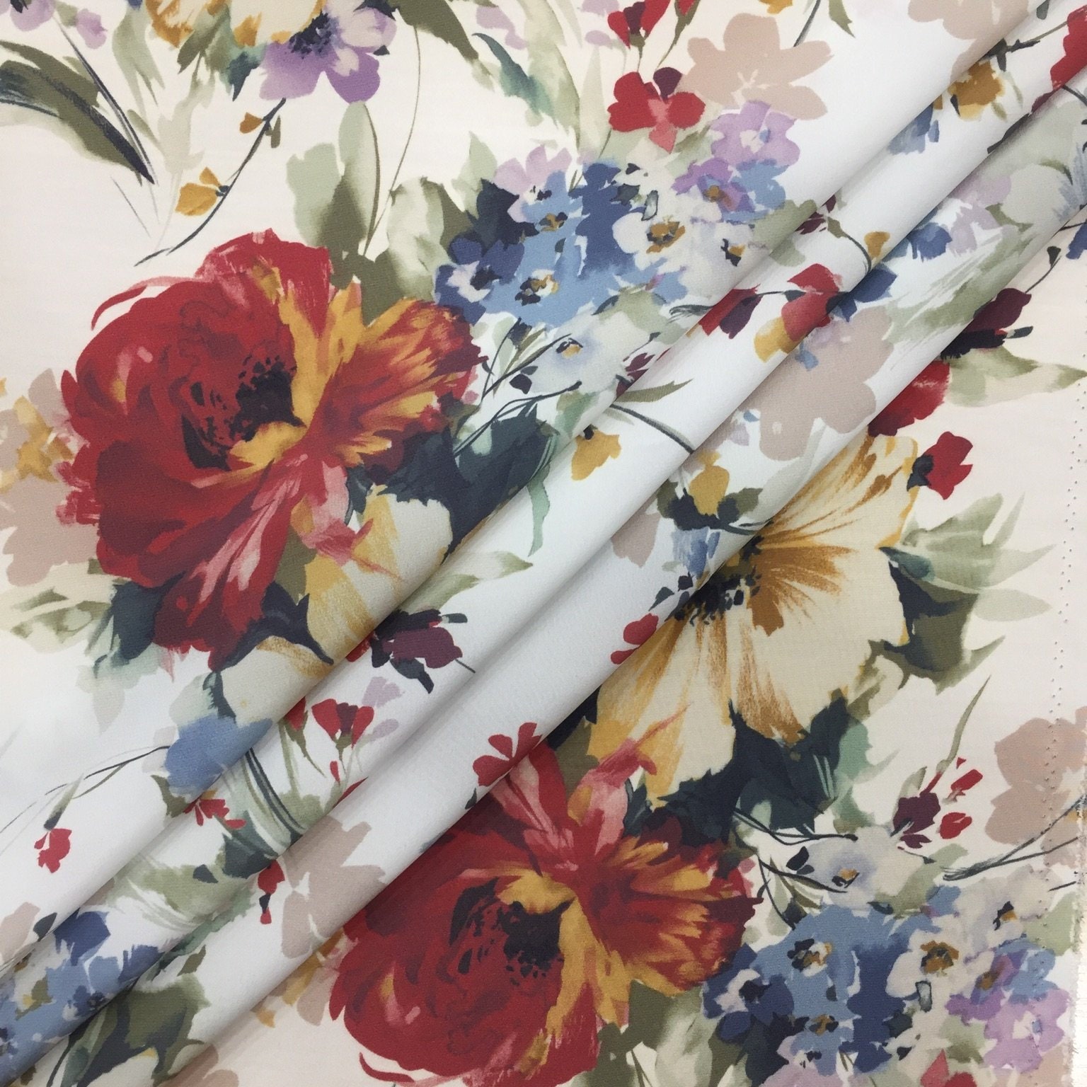 Silk by 142 yards Italian fabric dress floral printed Etsy