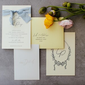 Clementine | Yellow invitation suite image 2