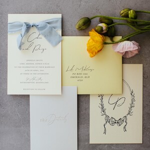 Clementine | Yellow invitation suite image 3