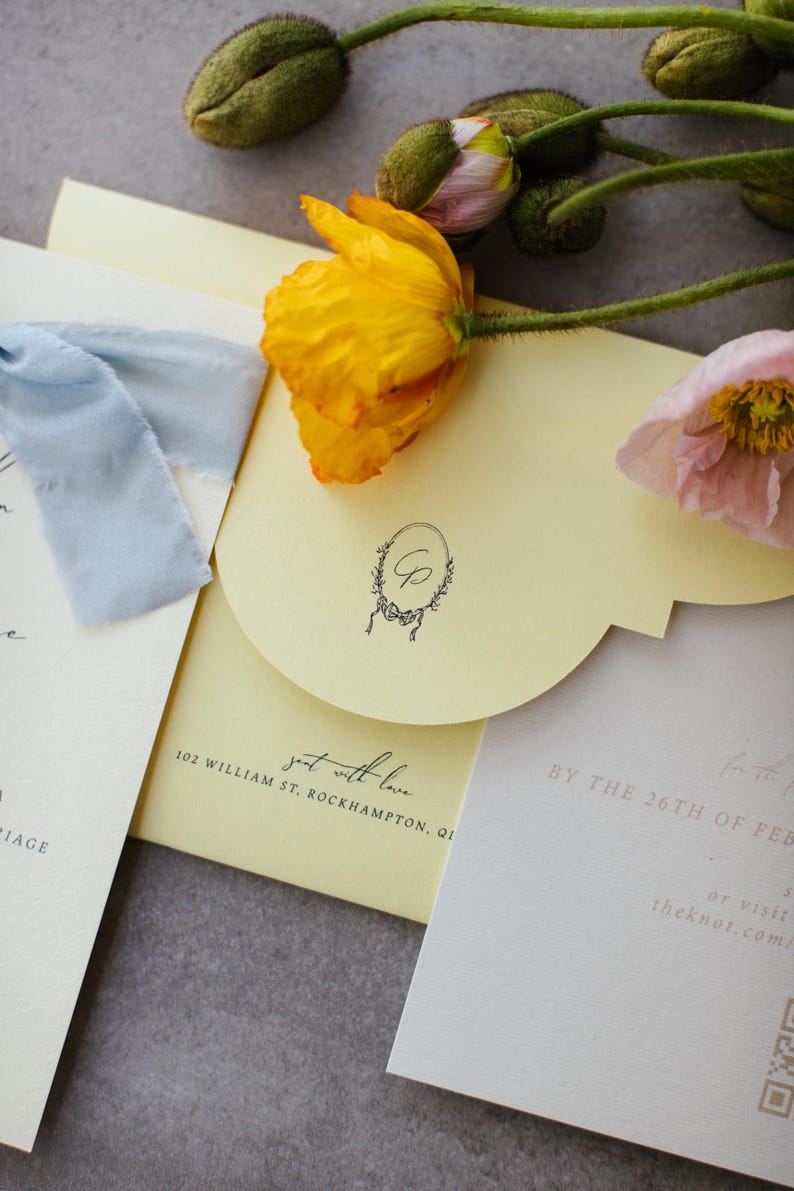 Clementine | Yellow invitation suite image 4