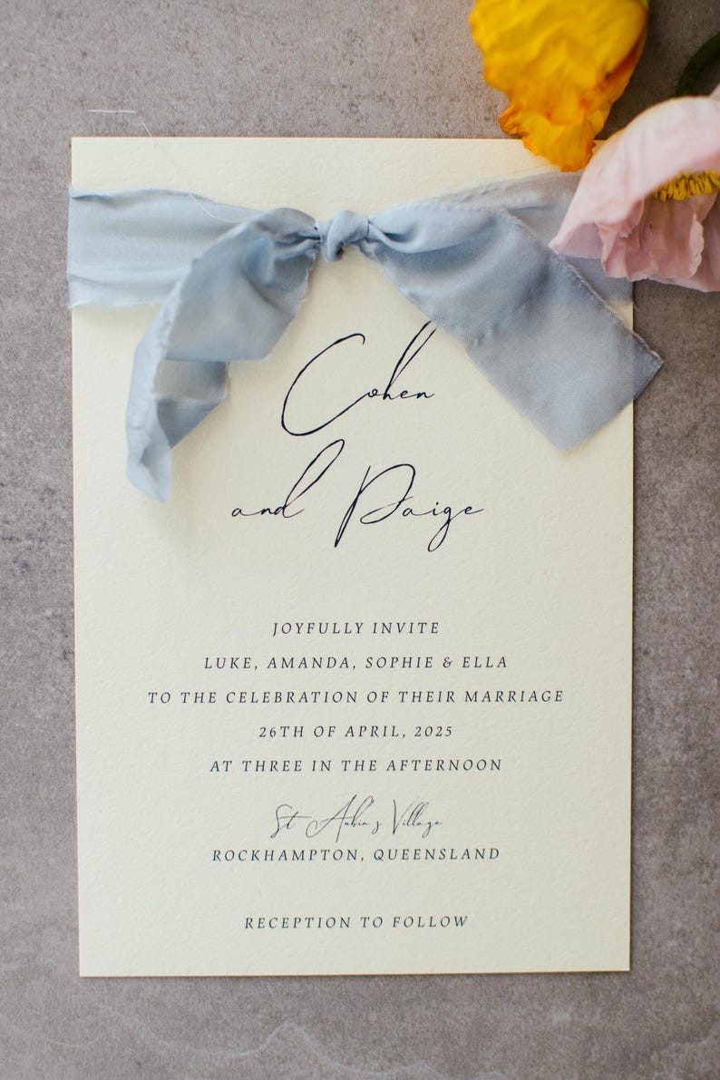 Clementine | Yellow invitation suite image 1