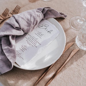 WILSON | Handgemaakt menukaart deckle edge