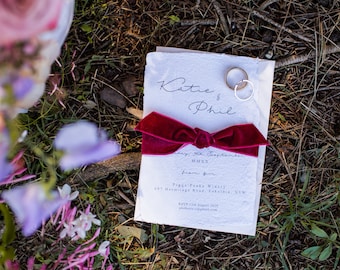 Wilson | Elegant traditional handmade paper wedding invitation suite