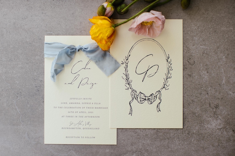 Clementine | Yellow invitation suite image 5