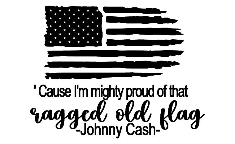 Ragged Old Flag Johnny Cash Etsy