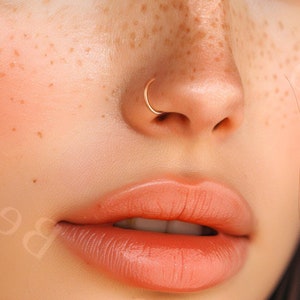 Tiny Fake Nose Ring No Piercing Needed, Faux Nose Piercing, Nose Cuff, Clip on Nose Ring