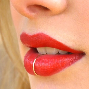 Lip Cuff, Lip Ring Fake, No Piercing Needed, Labret Jewelry, Faux Lip Ring