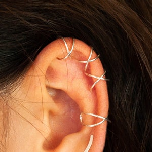 Fake Helix Piercing, Tiny Ear Cuffs no Piercing Needed Upper Cartilage, Multiple Piercing Imitation