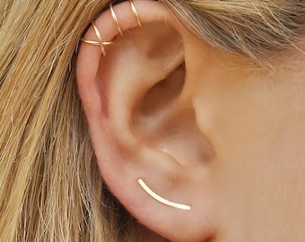 Statement Earrings Set, Dainty Climber Earrings, Multiple Piercing Imitation