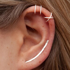 Mix and Match Earrings Set Silver, Ear Climber, Ear Cuff, Ear Crawler, Ear Wrap image 2