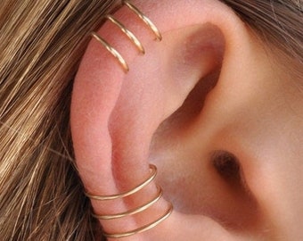 Fake Cartilage Cuff, Ear Cuff, Conch Cuff, Fake Piercing, Minimalist Ear Cuff, Gold Filled Earrings, No Piercing, Wrap Earrings, ear clip on