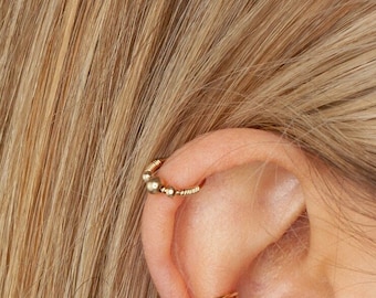 Upper Cartilage Hoop Ring Piercing, Helix Earring Hoop 20g 22g, Tiny Ear Stud Hoop