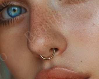 Septum Ring Clicker, Clicker Hoop Earrings, Endless Clicker Ring