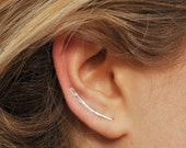 Ear Climbers, Silver Hammered Earrings, Earring Pins 25mm, Earring Climbers, Silver Ear Pins, Climber Earrings, Ear Crawlers, Earrings Pin