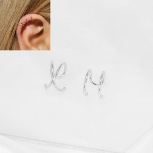 Lot de 3 Contour d'oreille, contour d'oreille, double contour d'oreille, boucles d'oreilles de 30 mm, contour d'oreille entrecroisé, boucles d'oreilles pour grimpeur, protège-oreilles image 6