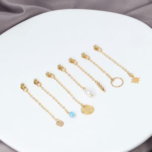 Earring Chain Attachment, Stud Earring Add Ons with Charms, Earring Backs image 9