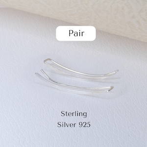 Ear Crawler, Ear Climber Earrings, Minimalist Earrings Silver Gold Filled, Dainty Gold Climber Flat Hammered image 11