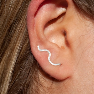 Wave Climber Earrings, Ear Crawlers Nautical Jewelry