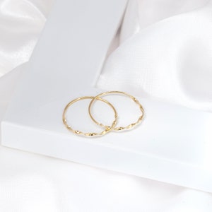 Twisted Hoop Earrings Gold, Swirl Ear Hoops, Minimalist Jewelry image 3
