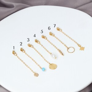 Earring Chain Attachment, Stud Earring Add Ons with Charms, Earring Backs image 3