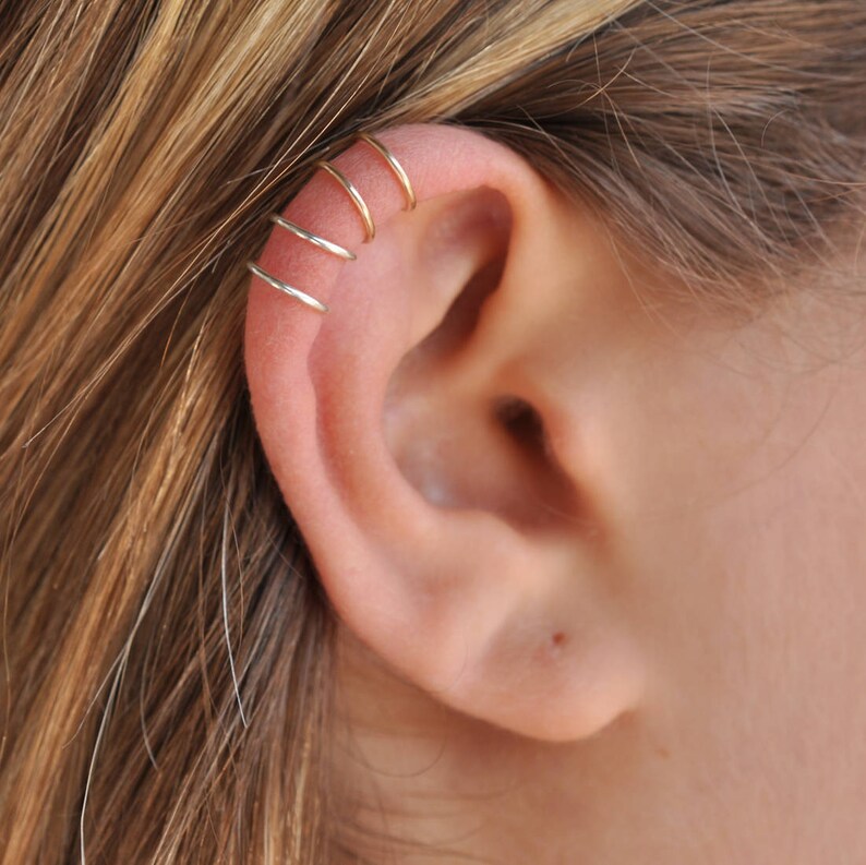 Set of 2 Ear Cuffs / Double Wire Ear Cuff / Dainty Jewelry / Etsy