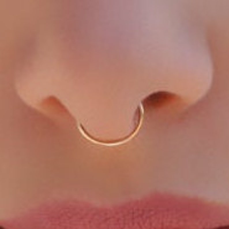 Cartilage Earring Hoop Piercing Helix Ring Septum Nose Tragus Daith Rook Conch 22g 20g 18g Seamless Hoop Earrings Gold Silver Rose Gold image 6