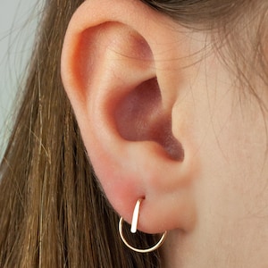 Pendientes llamativos delanteros y traseros, par de chaquetas, joyería geométrica minimalista para el día a día.