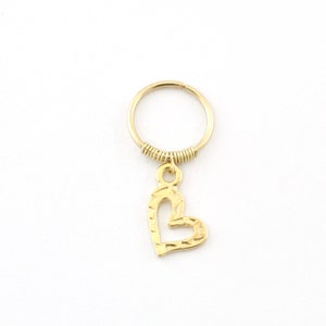 Pendiente de aro para cartílago con dije para la parte superior de la oreja, anillos para hélix
