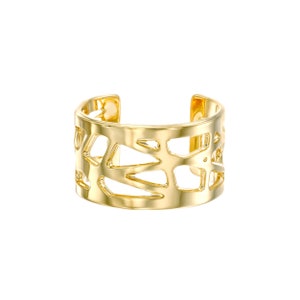 Kanten oor manchet geen piercing conch oorbel goud, brede conch ring clip-on, cadeau voor haar