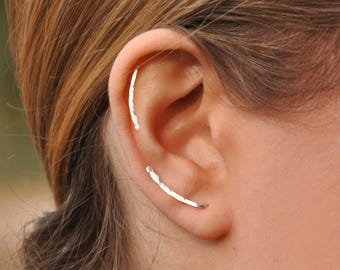 Helix Earrings Set, Climbing Curve Stud Set, Minimalist Jewelry